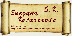 Snežana Kotarčević vizit kartica